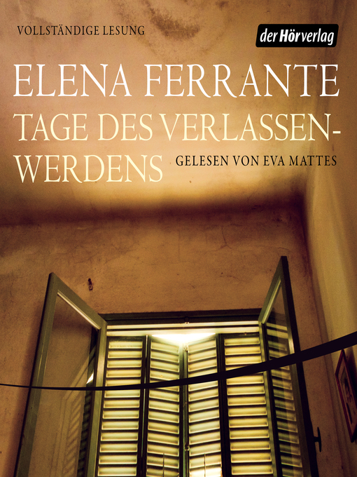 Title details for Tage des Verlassenwerdens by Elena Ferrante - Wait list